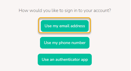 An image highlighting the 'use my email address' button