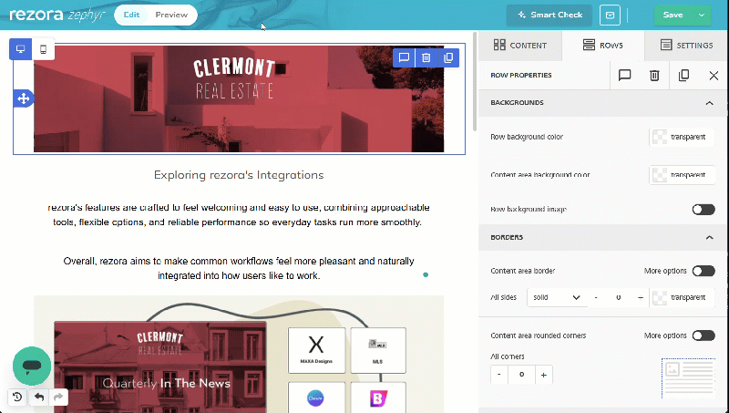 A gif showing a person clicking on a text area, going to the "content" tab on the right, then adjusting the "Letter Spacing" setting up to 1.