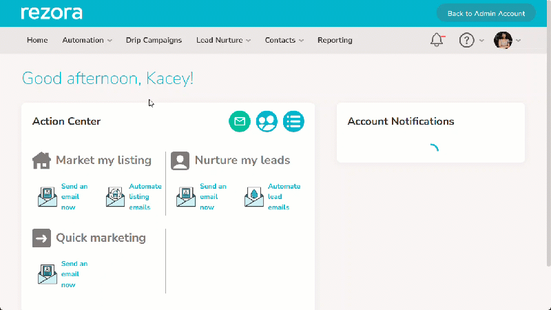 A gif depicting the steps above. Going to Lead Nurture - Manage Marketing Pieces - Sent Pieces, then clicking the blue number under "Opens" for an email.