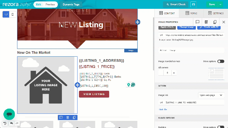 A gif showing the "Save and Exit" option used at the top right of the template editor.